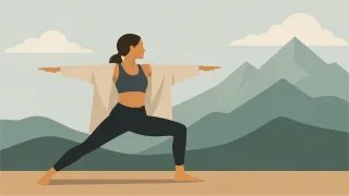 Yoga Woman Nature Stickdatei