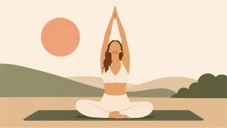 Yoga Meditation Woman Stickdatei