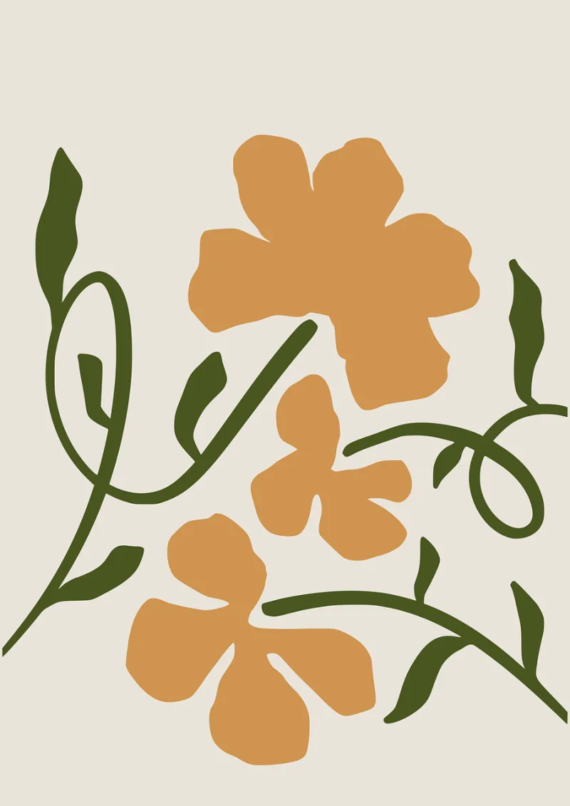 Flower Abstract Art Stickdatei – Blumen