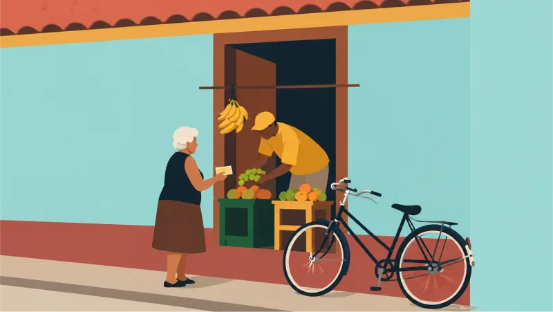 Market Fruit Vendor Stickdatei – Sport