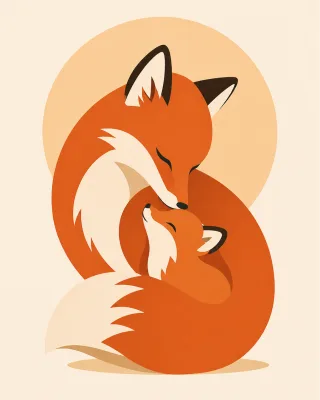 Fox Animal Wildlife Stickdatei – Tiere
