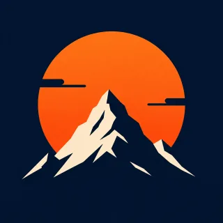 Mountain Peak Sunset Stickdatei