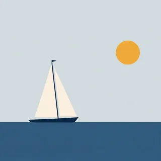 Sailboat Minimalist Sea Stickdatei – Fahrzeuge