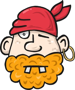 Pirate Skull Caricature Stickdatei – Kinder