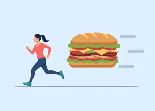 Exercise Running Burger Stickdatei