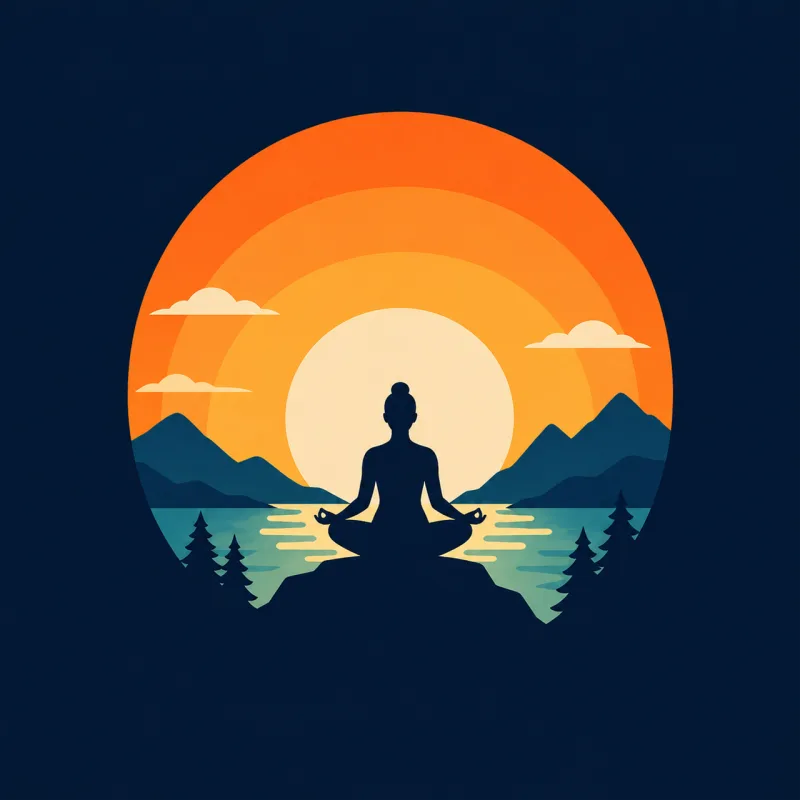 Meditation Yoga silhouette Mindfulness Stickdatei – Sport
