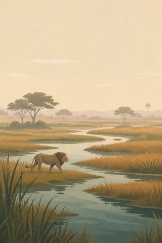 Lion Nature African savanna Stickdatei – Tiere