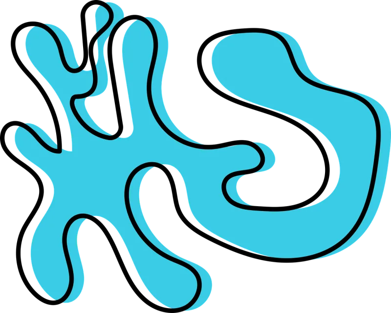 Abstract Blue Shape Stickdatei – Natur