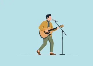 Man Singer Musician Stickdatei