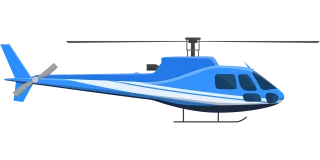 Helicopter Blue Aviation Stickdatei