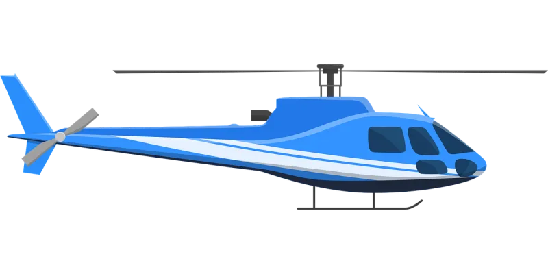 Helicopter Blue Aviation Stickdatei – Fahrzeuge