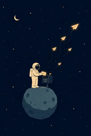 Astronaut Space Paper airplane Stickdatei