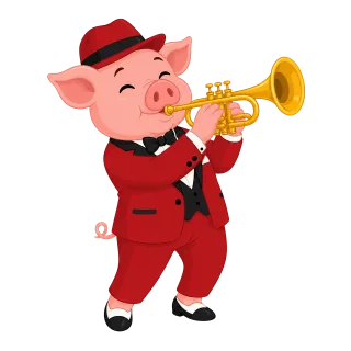 Pig Jazz Trumpet Stickdatei