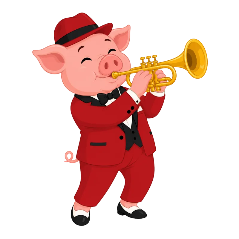 Pig Jazz Trumpet Stickdatei – Musik