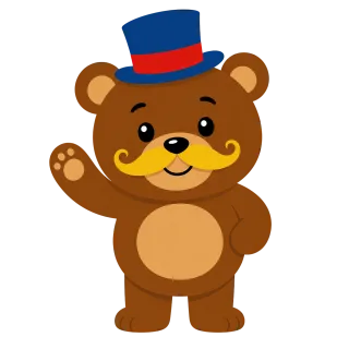 Bear Cartoon Cute Stickdatei