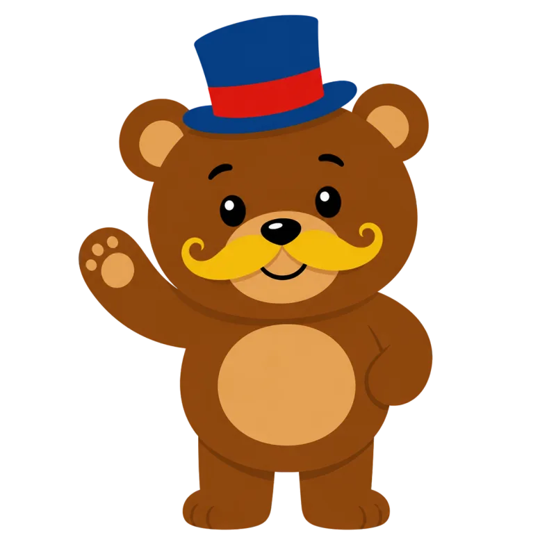 Bear Cartoon Cute Stickdatei – Kinder