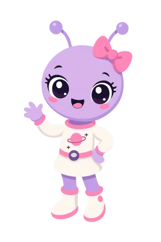 Alien Cartoon Kawaii Stickdatei