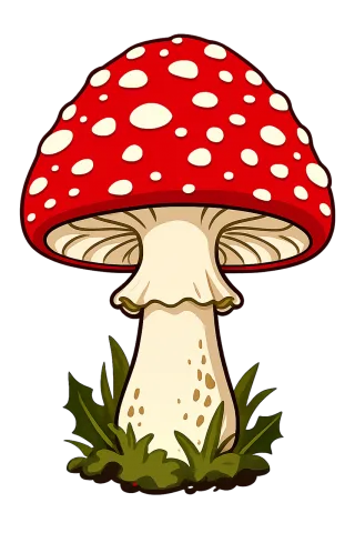 Fly agaric Red mushroom Spotted Stickdatei