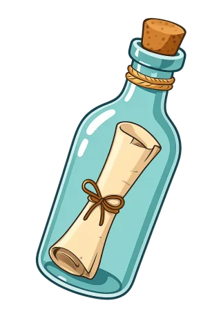 Message in a bottle Bottle vector Glass bottle Stickdatei