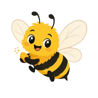 Bee mascot Cute bee Beekeeping Stickdatei