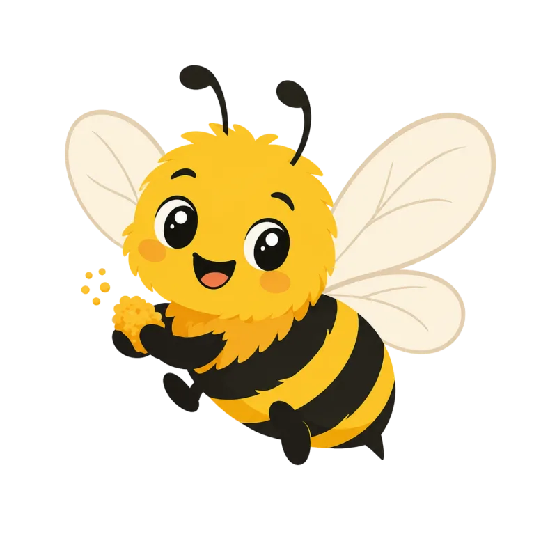 Bee mascot Cute bee Beekeeping Stickdatei – Tiere