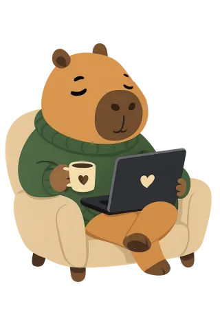 Capybara Cute capybara Cartoon style Stickdatei