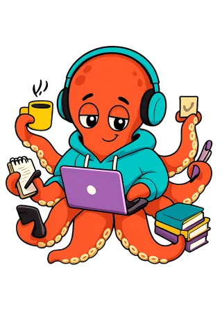 Octopus Cartoon Funny Stickdatei – Musik