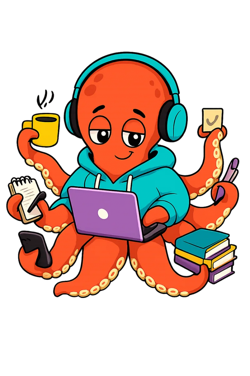 Octopus Cartoon Funny Stickdatei – Musik