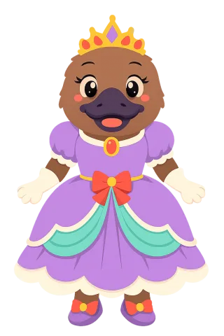 Duck illustration Princess Colorful Stickdatei