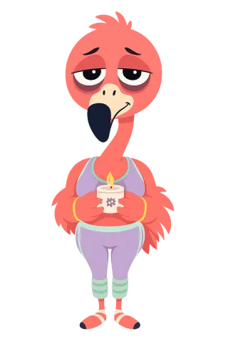 Flamingo Mascot Humor Stickdatei