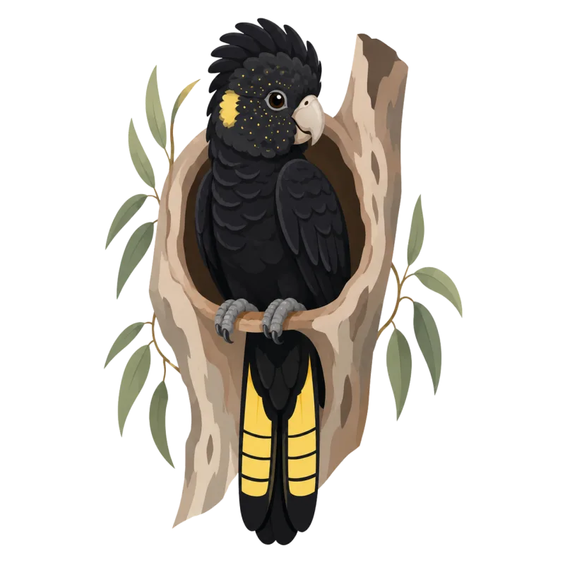 Cockatoo Black cockatoo Bird Stickdatei – Tiere