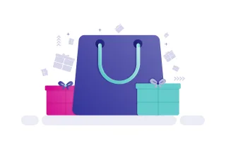 Shopping bag Gifts Shopping icon Stickdatei
