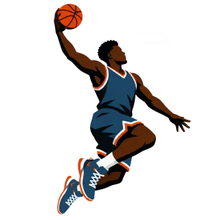 Basketball Player Slam dunk Stickdatei