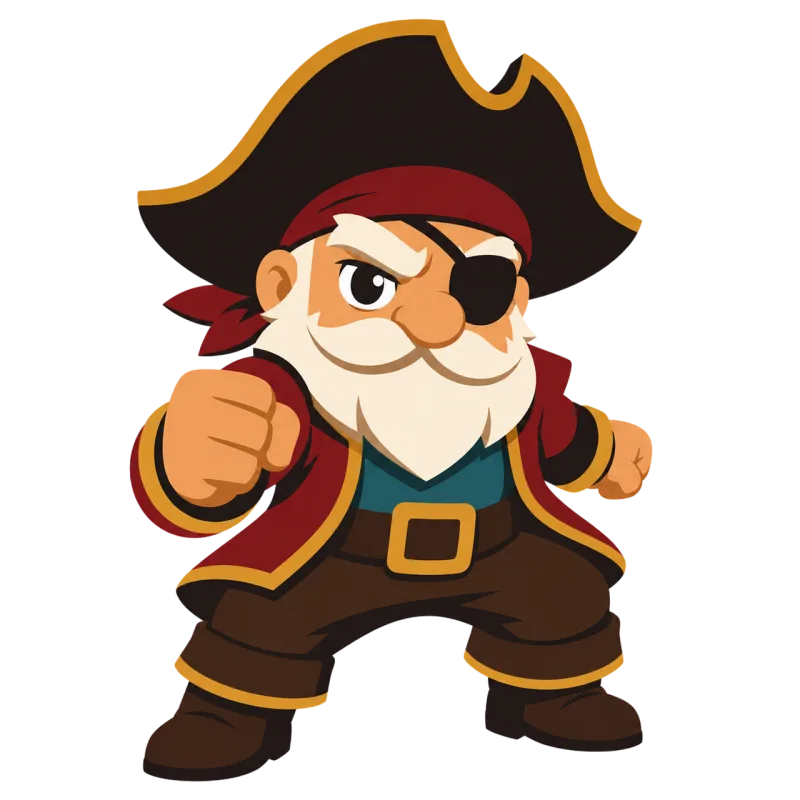 Pirate captain Cartoon character Eye patch Stickdatei – Kinder