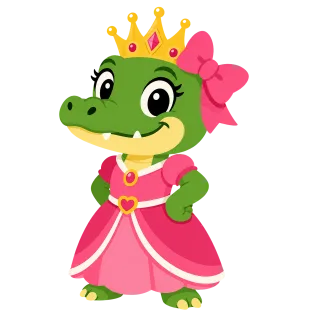 Crocodile Cute Cartoon Stickdatei – Kinder