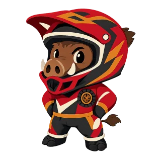 Wild boar Baby boar Mascot Stickdatei – Fahrzeuge