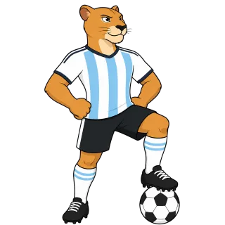 Puma Mascot Football Stickdatei