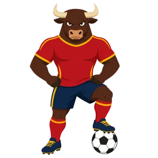 Bull Soccer Mascot Stickdatei
