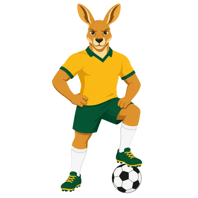 Kangaroo Mascot Soccer Stickdatei – Sport