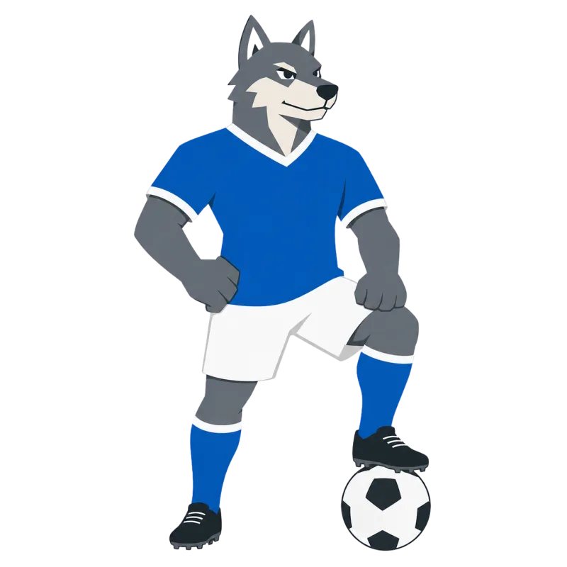 Wolf Mascot Soccer Stickdatei – Sport
