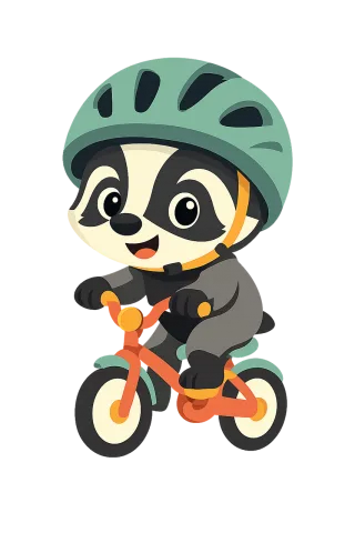 Badger Baby Cycling Stickdatei