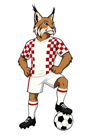 Lynx Mascot Soccer Stickdatei