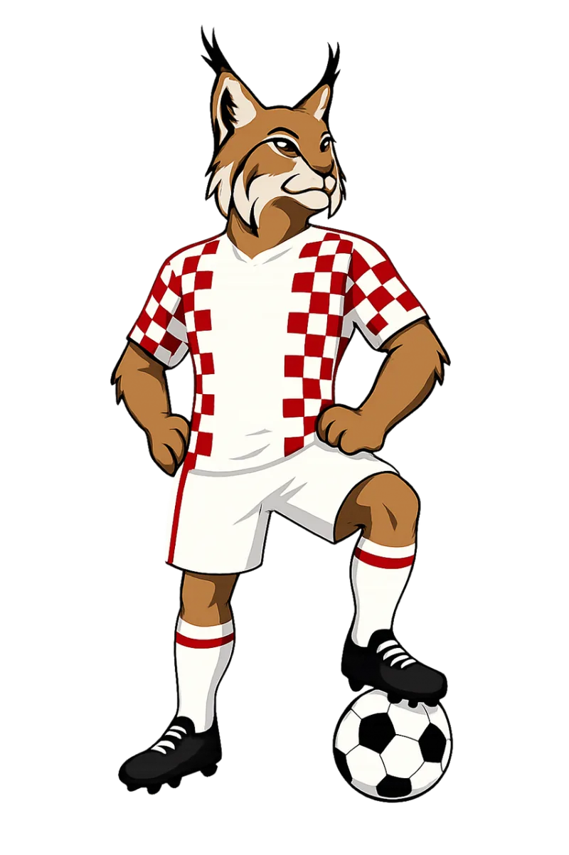 Lynx Mascot Soccer Stickdatei – Sport