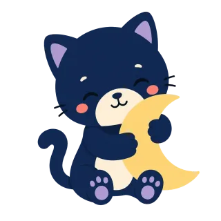 Cat Baby Moon Stickdatei