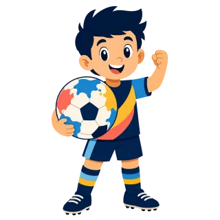 Football Mascot Globe Stickdatei