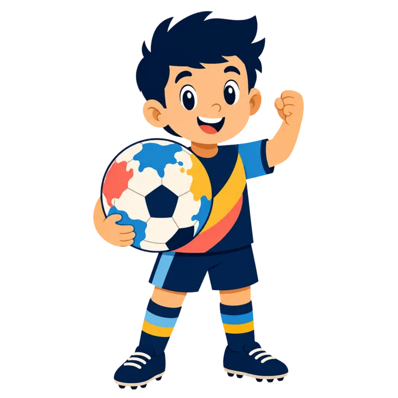 Football Mascot Globe Stickdatei – Sport