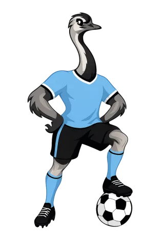 Rhea South american Mascot Stickdatei