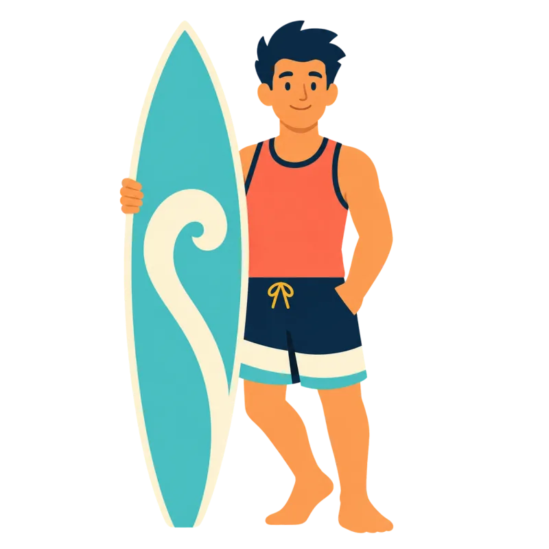 Surfer Surfing Surfboard Stickdatei – Sport
