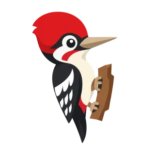 Woodpecker Mascot Wildlife Stickdatei