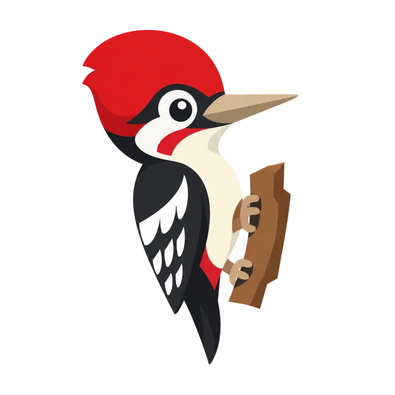 Woodpecker Mascot Wildlife Stickdatei – Natur